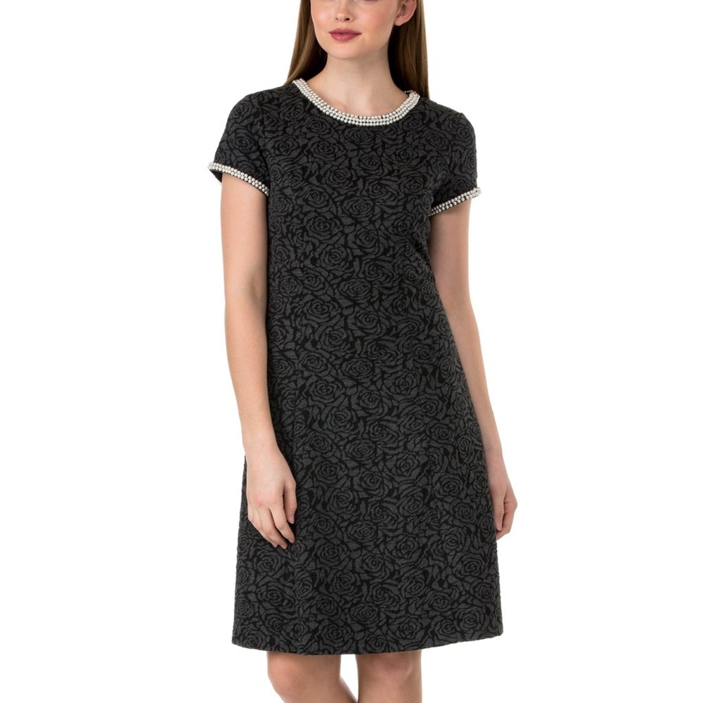 Karl Lagerfeld Pearl Neck Jacquard Dress size 6 - Picture 5 of 8